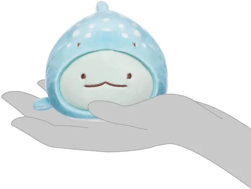 Vista 5 de SUMIKKOGURASHI San-X - Peluche original de la serie de animales marinos (ballena mochi de Tokage - S)