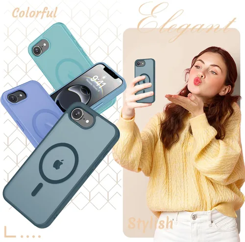 Vista 31 de Funda para Google Pixel 10 Pro XL, cubierta magnética mate, color negro Fit for MagSafe, Screen Protector included, Shockproof Military Grade