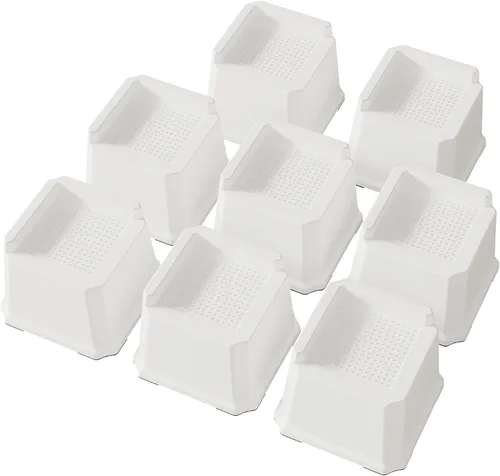 Vista 30 de Elevadores de Cama de 2 Pulgadas Resistentes Elevadores de Cama, Juego de 6 Eleva Hasta 2000 Libras Elevador de Muebles para Sofá y Mesa, Negro