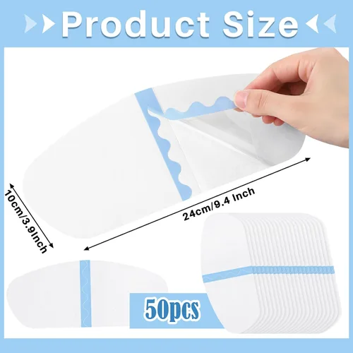 Vista 2 de Timgle 50 cintas octágonas para muslos invisibles, impermeables, transparentes, anti rozaduras, cinta adhesiva para levantar el cuerpo