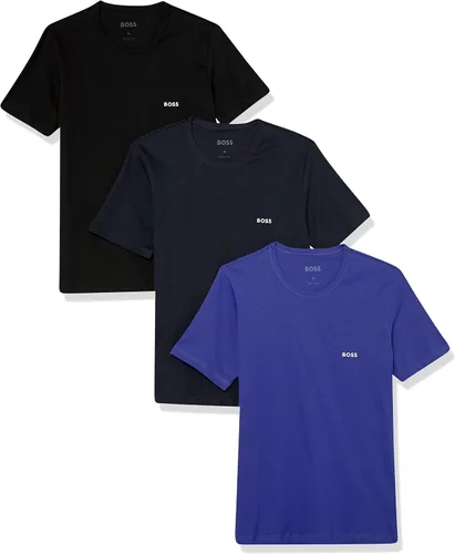 Vista 4 de BOSS Paquete de 3 camisetas de algodón bordadas con logotipo para hombre