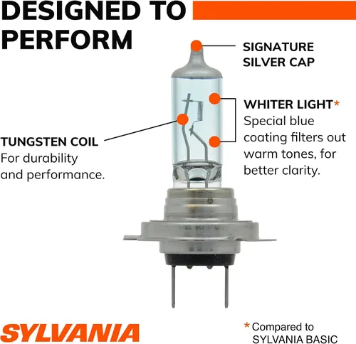 Vista 4 de Foco halógeno de alto rendimiento SilverStar (1 unidad) Sylvania 9003 (también encaja H4), H7 Faros delanteros y antiniebla de alto rendimiento