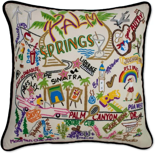 Vista 114 de Catstudio Portland (Oregon) - Almohada decorativa bordada
