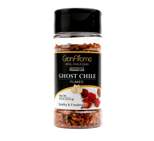 Vista 7 de GranAroma Ghost Chile Flakes, muy caliente, desafíos de especias, salsas y sopas (1.8 onzas)