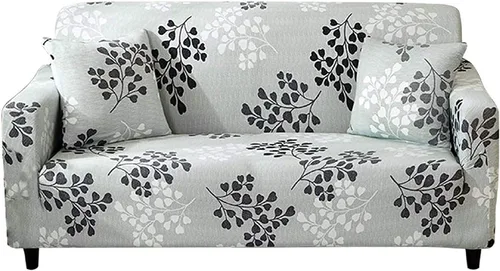 Vista 20 de HOOBUY Funda de sofá estampada, Funda elástica para sillón, funda de sofá biplaza con patrones para sillón con cojines de 2 plazas, Juego de sofá Bd
