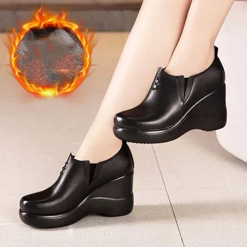 Vista 2 de Yiozoi Women's Casual Shoes Solid High Heels Increase The Height of Daily Walking Solid Wedge High Heels