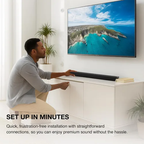 Vista 10 de iLive ITBSW222B Barra de sonido Bluetooth de 32 pulgadas con subwoofer inalámbrico
