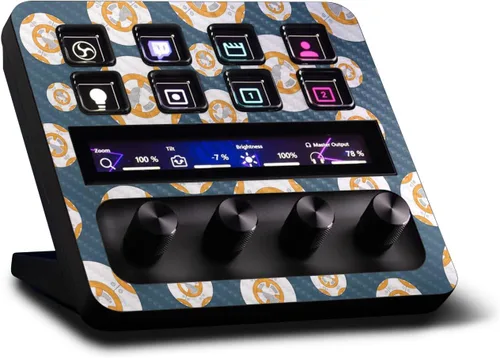 Vista 22 de MightySkins - Piel de fibra de carbono compatible con Elgato Stream Deck + Marble Magma Acabado de fibra de carbono texturizado protector