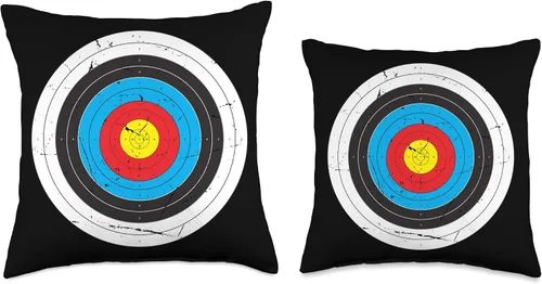 Vista 3 de Archer Gifts Archery Accessories & Stuff (Impresión en la parte posterior) Divertida almohada retro con tiro con arco Target Hunter, 16 x 16