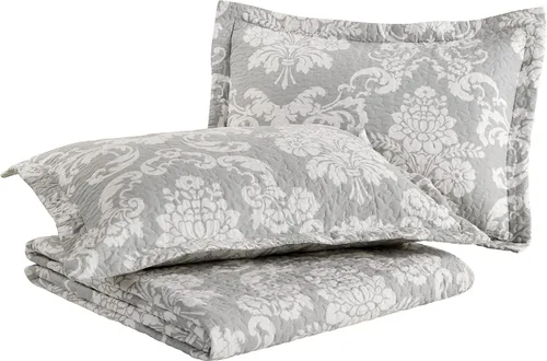 Vista 6 de Laura Ashley - Juego de edredón individual, ropa de cama reversible de algodón con funda a juego, decoración ligera del hogar, ideal para todas