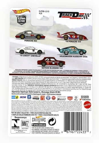 Vista 2 de Hot Wheels Volkswagen Karmann Ghia, Día de la pista 4/5