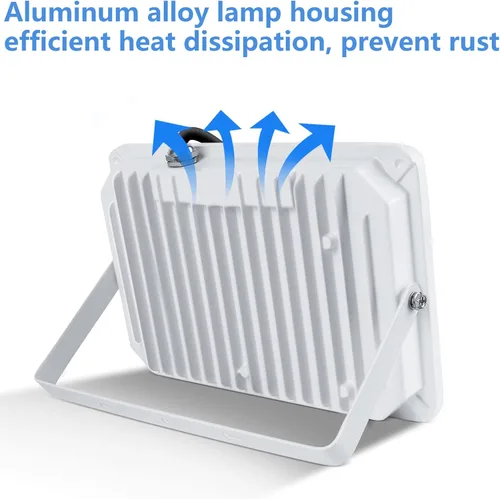 Vista 4 de UFOND Luces de inundación LED de 10000 lúmenes, reflectores impermeables de 100 W, ángulo de iluminación ajustable, luz portátil con enchufe