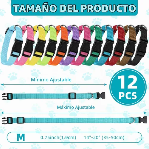 Vista 2 de Buryeah - 12 collares ajustables para perros