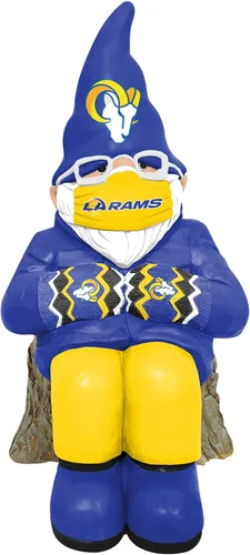 Vista 13 de FOCO NFL Unisex-Adult Bundled Up Sitting Garden Statue Outdoor Gnome 11" Color del