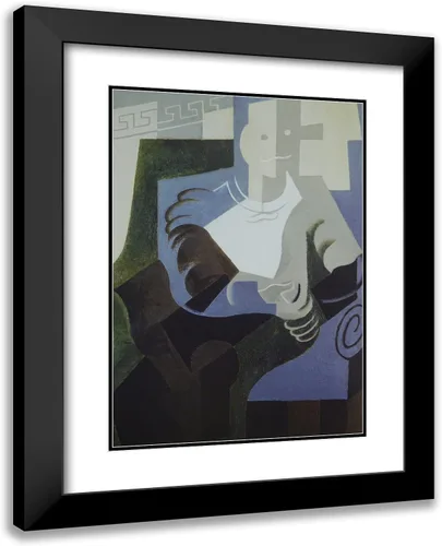 Vista 3 de ArtDirect Gris, Juan 19x24 Black Modern Framed Art Print Titled: Herlequin III Black Modern Wood Frame
