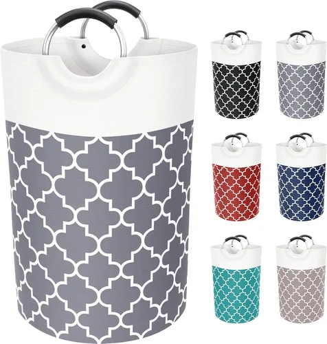 Vista 24 de Fabspace Cesta Grande para Ropa Sucia Cesto para Ropa Sucia Bolsa Contenedor de Lavado Bolsa para Ropa Plegable Alta con Asas Impermeable Viaje Baño