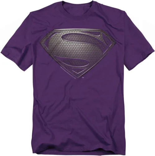 Vista 7 de Popfunk Camiseta negra clásica de Superman Man of Steel Movie Grey Shield Sm Shield - Negro