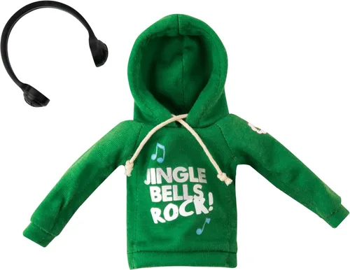 Vista 2 de The Elf on the Shelf Jingle Jam Sudadera con Capucha Accesorio para Elfo - Sudadera de DJ con Conjunto de Auriculares - Accesorio de Ropa de 2
