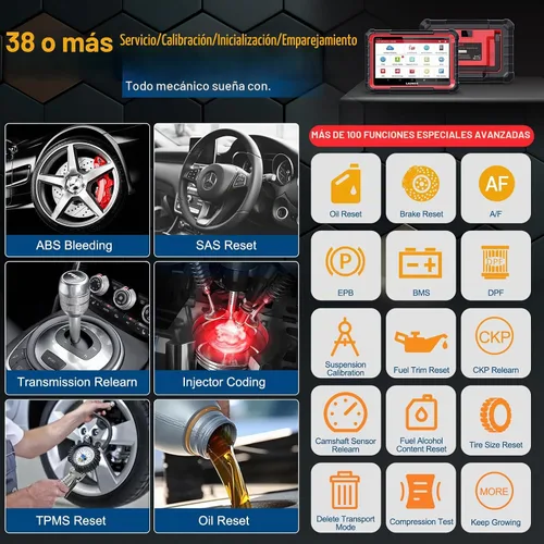 Vista 4 de LAUNCH X431 PRO Elite [nuevo modelo 2023] Escáner bidireccional totalmente funcional con CANFD y DOIP, codificación ECU, más de 32 Rojo