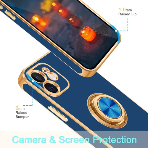 Vista 5 de Fingic Funda para iPhone 11, Funda para iPhone 11 con Soporte de Anillo [Soporte de Anillo Giratorio de 360° Base Magnética]