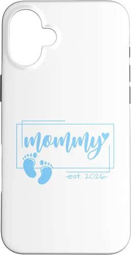 Vista 23 de Mommy Est 2026 Pregnancy Announcement Baby Boy Reveal Case for iPhone 17