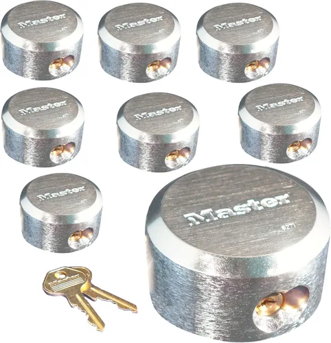 Vista 7 de Keyed Alike 6271NKA-2 candado maestro con grillete oculto, candados resistentes a los golpes