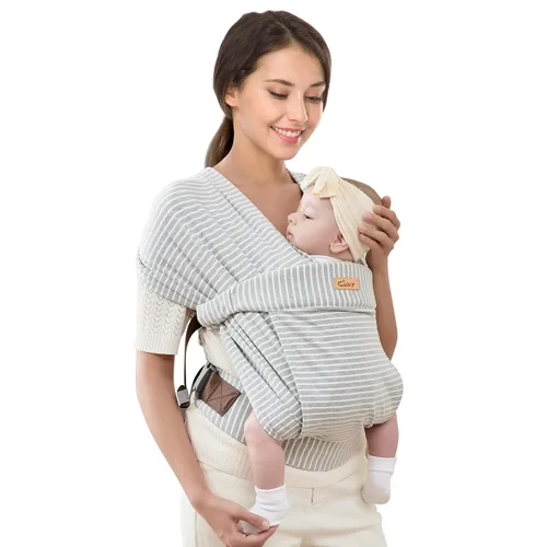 Vista 10 de CUBY Fular portabebés, portabebés para recién nacidos y niños pequeños, agradable a la piel y suave frontal, regalo perfecto para bebés