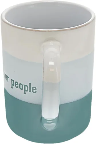 Vista 2 de Pavilion River People - Taza de cerámica de 18 onzas para hombre, canoa, aguamarina