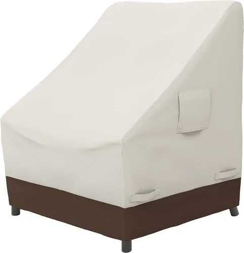 Vista 7 de Amazon Basics Cubierta de muebles de patio al aire libre para silla Adirondack, impermeable, anti-UV, duradera, beige/bronceado