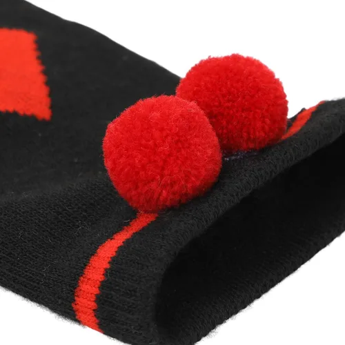 Vista 5 de Bioworld Calcetines altos hasta la rodilla Harley Quinn PomPom para mujer, Multi colorido