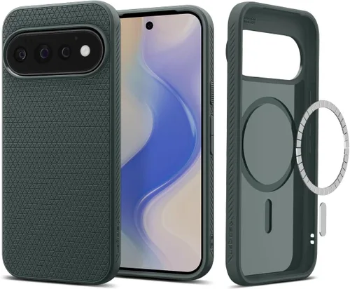 Vista 16 de Spigen Funda para Pixel 10/10 Pro, Liquid Air MagFit (2025) [diseñada para Pixelsnap, compatible con accesorios MagSafe] - Verde abismo Compatible