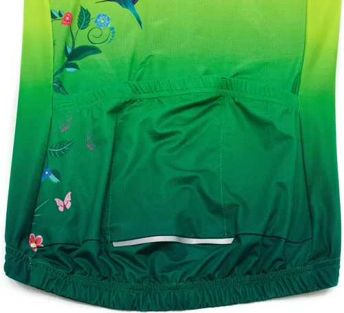Vista 7 de Hotlion Camiseta de ciclismo para mujer, manga larga, con tres bolsillos