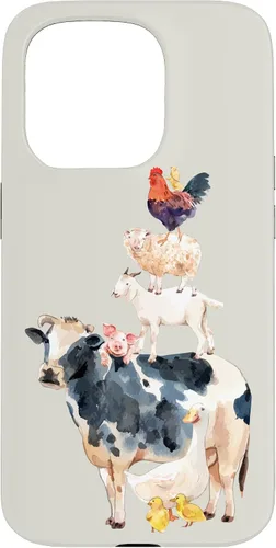 Vista 14 de Cute Animals Cow Chicken Pig Farmer Animal Lover Case for iPhone 17