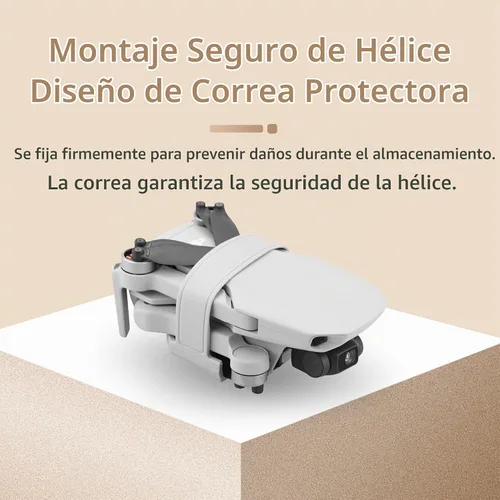 Vista 3 de Protector de hélice para DJI Mini 4K/Mini 2 SE/Mini 2/Mavic Mini, protector de hoja de dron de liberación rápida y correa estabilizadora, accesorios