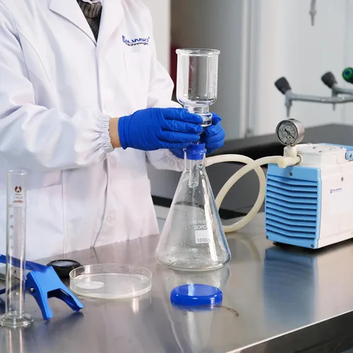 Vista 7 de Mecanismo de Laboratorio para Filtración al Vacío y Destilación, Kit de Filtro de Ensamblaje de Filtración al Vacío de Vidrio Borosilicato con Termo