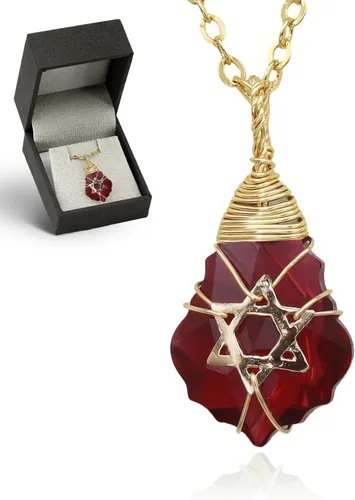 Vista 13 de Collar de estrella de David para mujeres y hombres, collar de estrella judía relleno de oro de 14 quilates, collar de Israel