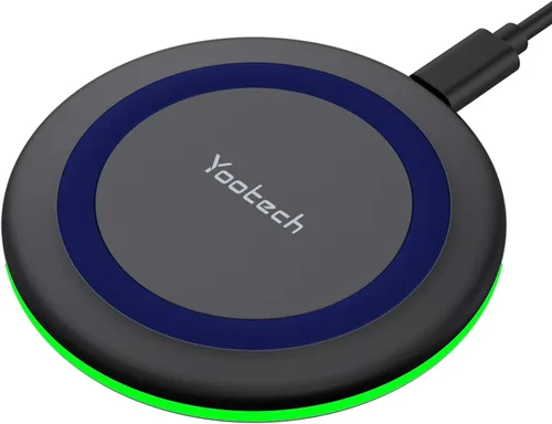 Vista 10 de Yootech Cargador inalámbrico, almohadilla de carga inalámbrica de 10 W máx. compatible con iPhone 17/17 Pro/17 Pro Max/Air/16/15/14/13/SE Negro/Negro