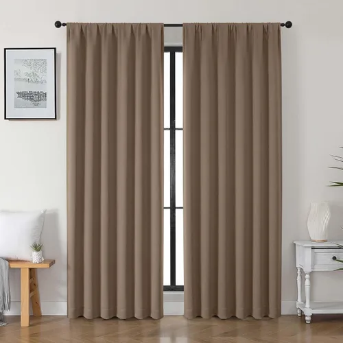 Vista 89 de Gwine Cortinas opacas para dormitorio, 54 pulgadas de largo, paneles de cortina de ventana con aislamiento térmico y reducción de ruido, cortinas