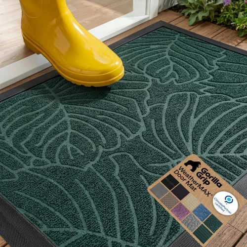 Vista 104 de Gorilla Grip - Tapete WeatherMax todo terreno 100% impermeable, caucho natural, resistente a manchas y decoloración, interior y exterior, fácil