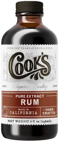 Vista 128 de Cook's, Sabor puro de vainilla sin alcohol, para cocinar, hornear, postres, extracto alternativo de vainilla de Madagascar sin alcohol, 8 onzas