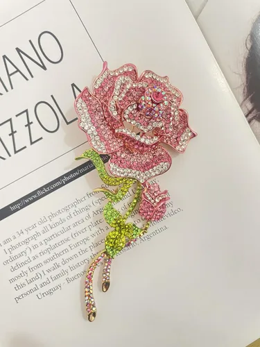 Vista 5 de Extra Large Brooch Pin Large Flower Brooches for Women Big Elegant Statement Brooches for Oversize