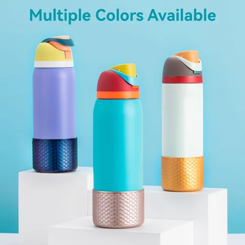 Vista 8 de Funda de Silicona para Botella de Agua Owala de 40oz, Cubierta Protectora con Brillos para la Base del Frasco para Botellas Owala FreeSip Twist