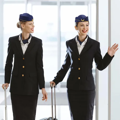 Vista 5 de Yewong 4 Pieces Stewardess Hat Woolen Flight Attendant Air Hostess Hat for Halloween Cosplay Costume Accessories