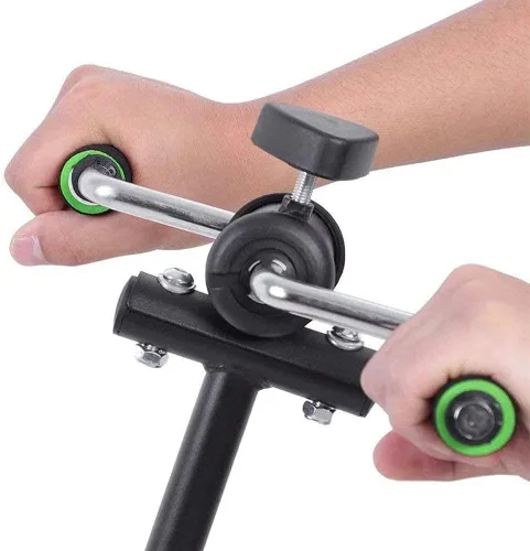 Vista 8 de Mini brazo pierna ejercicio bicicleta de ejercicio pedal plegable para ancianos discapacitados, ciclo compacto estacionario peddler máquina