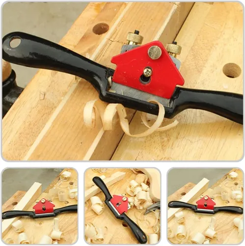 Vista 8 de Angoily Juego de herramientas de carpintería Cepilladoras para carpintería Cepilladora manual Herramienta de descorteza de escofina de madera