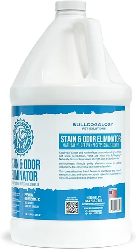 Vista 2 de Bulldogology Bio-Enzymatic - Removedor de manchas y olores de mascotas, limpiador enzimático de alfombras para mascotas para orina de gatos
