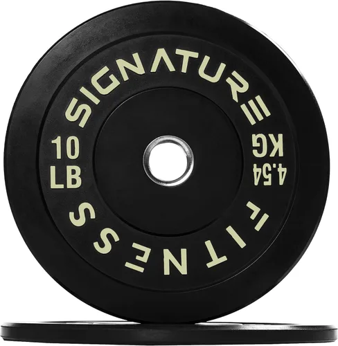 Vista 24 de Juego de placas olímpicas de amortiguación Fitvids, placas de peso de 2" para entrenamiento de fuerza y levantamiento de pesas, París o juego