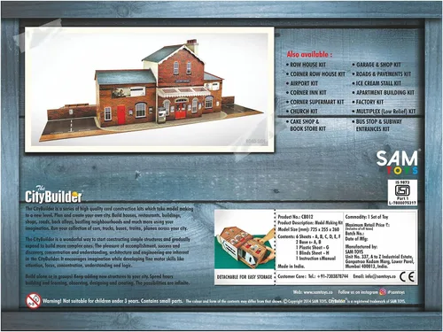 Vista 4 de The CityBuilder Kit de fabricación de modelos de cartón para estación de ferrocarril - O Scale Model Railroad Building