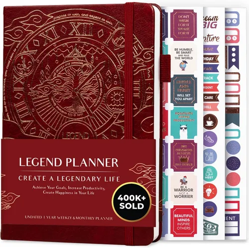 Vista 19 de Planificador Legend – planificador de vida semanal y mensual sin fecha para alcanzar tus objetivos y vivir feliz. Cuaderno organizador, diario