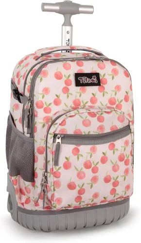 Vista 22 de Tilami Mochila con ruedas para niños de 18 pulgadas, mochila para computadora portátil, bicicleta